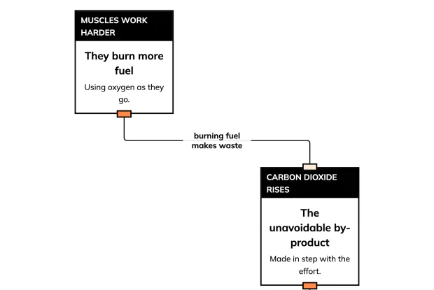 Not because you are short of oxygen — because of the waste gas you are building up